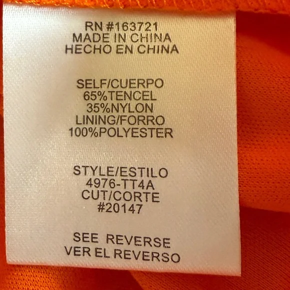 Vibrant Orange Halter Dress University of Tennessee size Medium - Picture 5 of 6